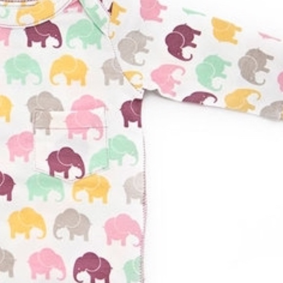 Long Sleeved Top - Lavender Elephant - Picture 2 of 4